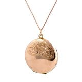 Antique Victorian 9ct Rose Gold Round Locket Necklace
