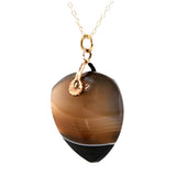 Antique Victorian Banded Agate Necklace