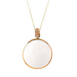 Antique Victorian c.1900s 9ct Gold Glass Locket Necklace