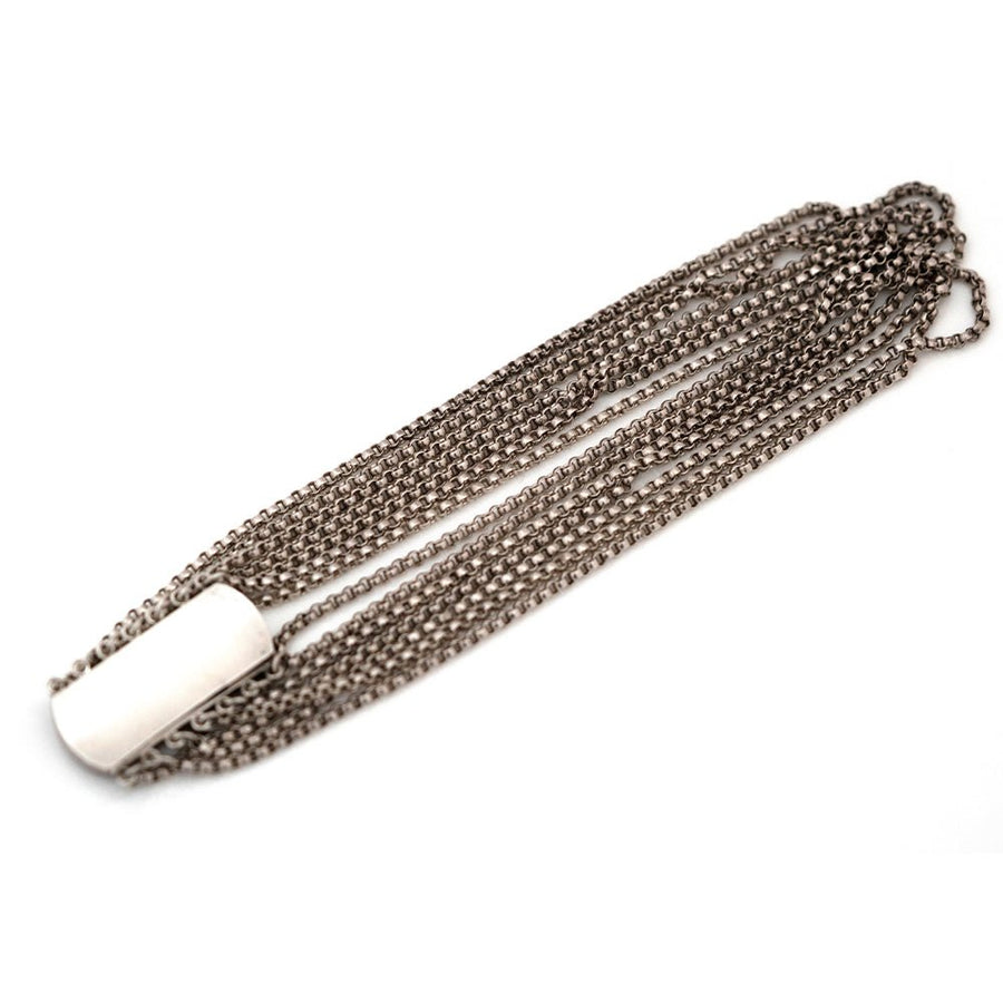 Antique Victorian Coral Silver Chain Wrap Bracelet