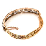 Antique Victorian Diamond Flower 15ct Gold Bracelet