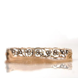 Antique Victorian Diamond Flower 15ct Gold Bracelet