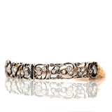 Antique Victorian Diamond Flower 15ct Gold Bracelet