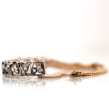 Antique Victorian Diamond Flower 15ct Gold Bracelet