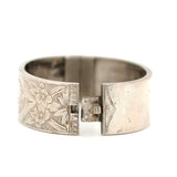 Antique Victorian Engraved Silver Bangle Bracelet