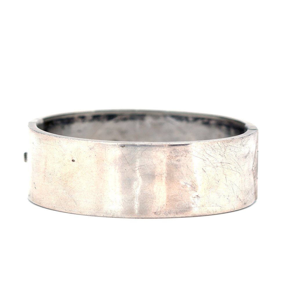 Pulsera de plata victoriana antigua grabada, view 7