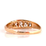 Antique Victorian Five Stone Diamond 18ct Gold Ring
