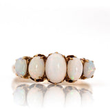 Antique Victorian Five - Stone Opal Ring 18ct Gold Ring