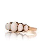 Antique Victorian Five - Stone Opal Ring 18ct Gold Ring
