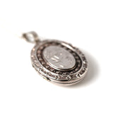 Antique Victorian Japonisme Silver Locket Necklace