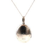 Antique Victorian Japonisme Silver Locket Necklace