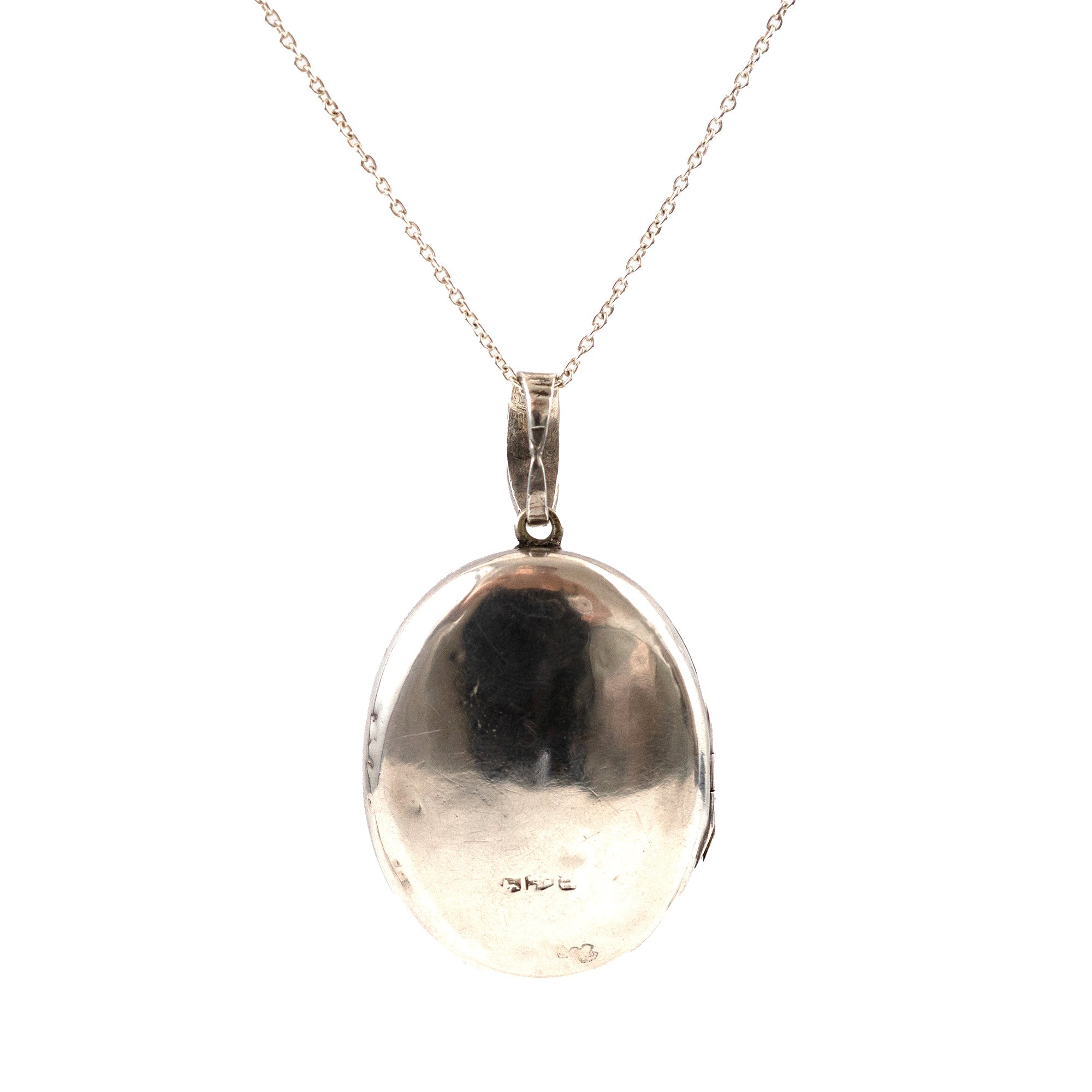 Victorian 1894 Japonisme Engraved Sterling Silver Antique Locket, view 5
