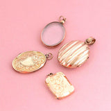 Antique Victorian Rolled Gold Oval Locket Necklace