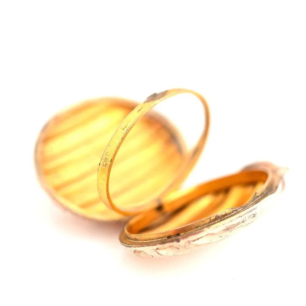 Antique Victorian Rolled Gold Oval Locket Necklace, view 7