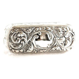 Antique Victorian Silver Topped Glass Jewellery Box