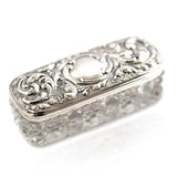 Antique Victorian Silver Topped Glass Jewellery Box