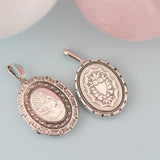 Antique Victorian Sterling Silver Locket Necklace