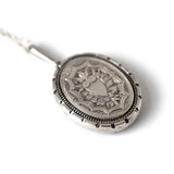 Antique Victorian Sterling Silver Locket Necklace