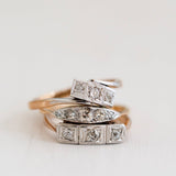 Art Deco 9ct Gold Platinum Diamond Ring