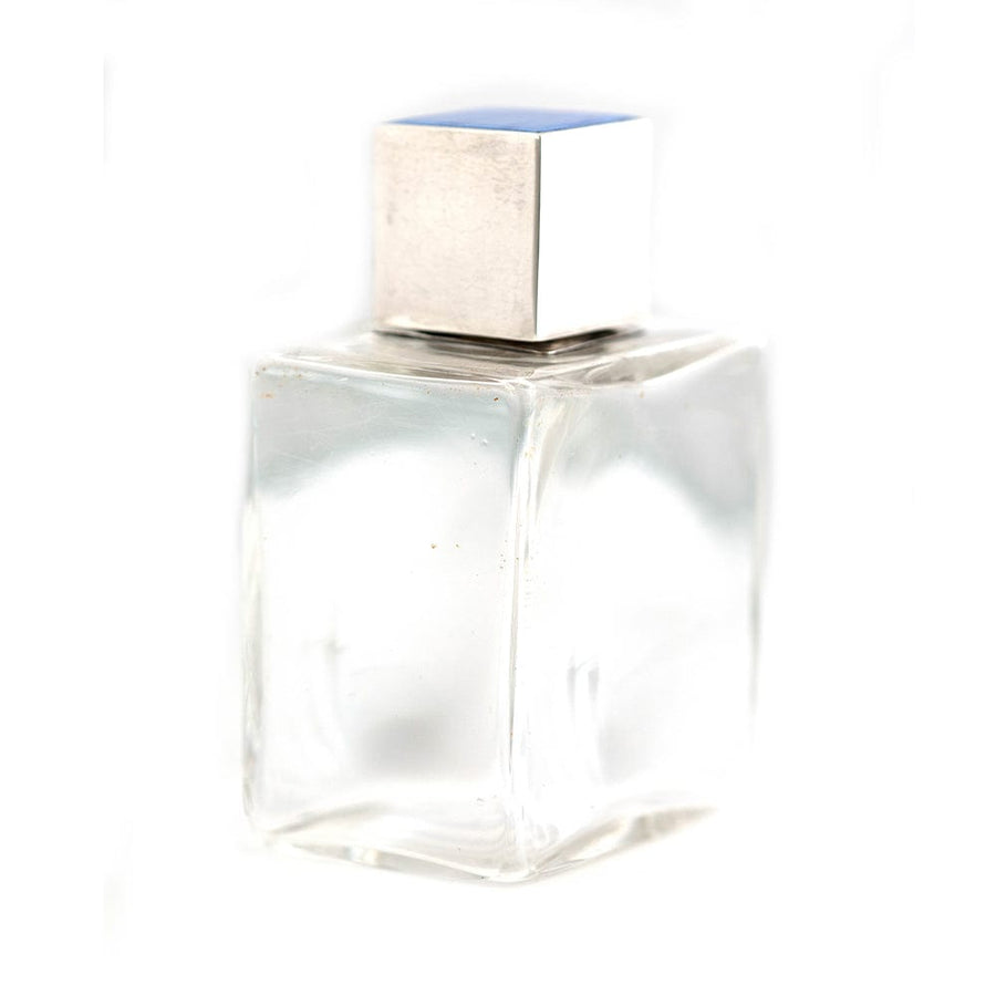 ART DECO Perfume Bottle Art Deco 1934 Blue Enamel Silver Glass Rectangular Perfume Bottle Mayveda Jewellery