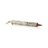 Art Nouveau Repoussé Silver Pencil Necklace