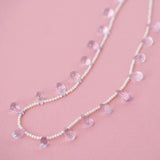 Beaded Amethyst Seed Pearl Necklace