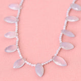 Beaded Blue Chalcedony Necklace