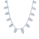 Beaded Blue Chalcedony Necklace