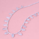 Beaded Blue Chalcedony Necklace