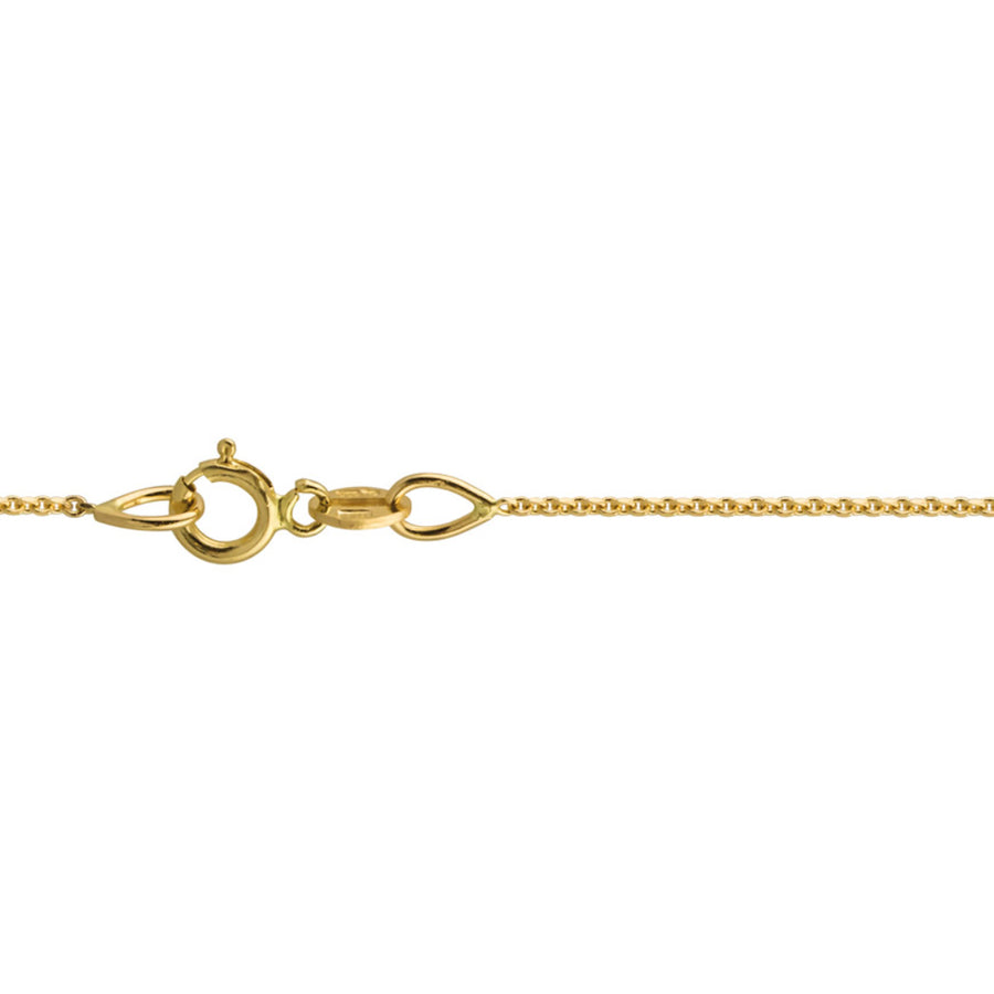 14ct Yellow Gold Diamond Cut Flat Cable Chain