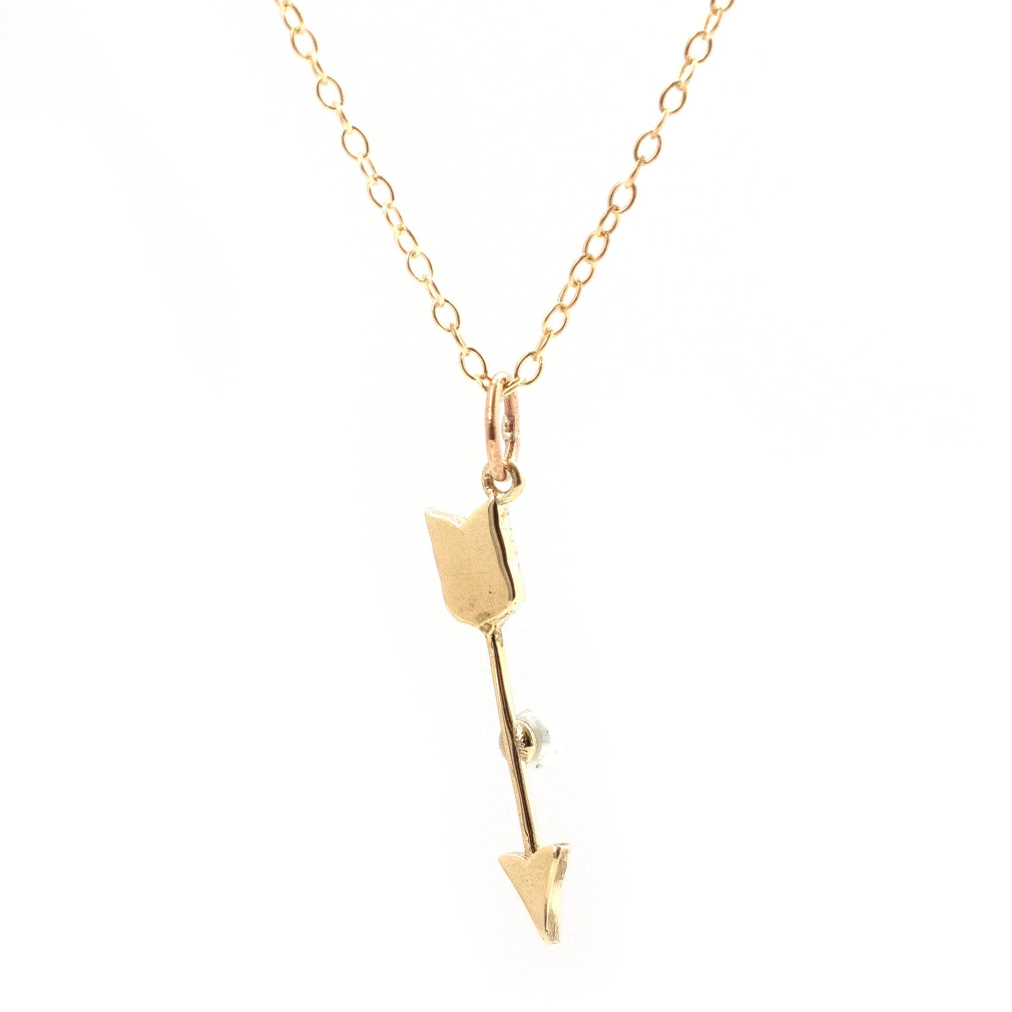 Constance Arrow Diamond and Pearl 14K Gold Pendant Necklace, view 5