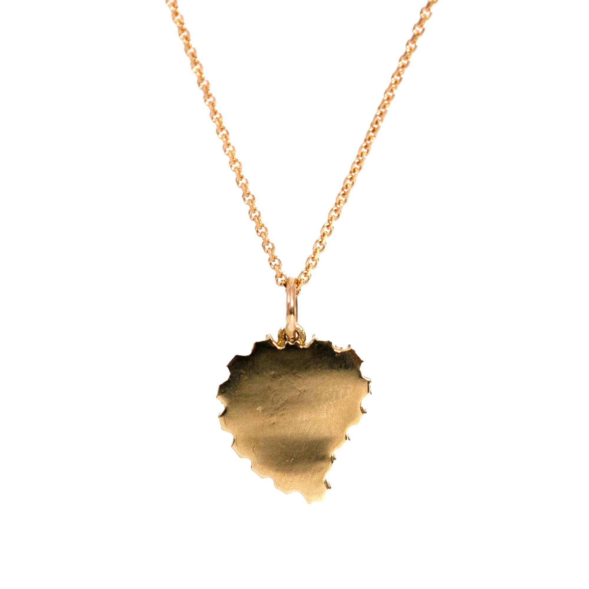 Constance Witch's Heart 0.15 Carat Diamond 14K Gold Pendant Necklace, view 5