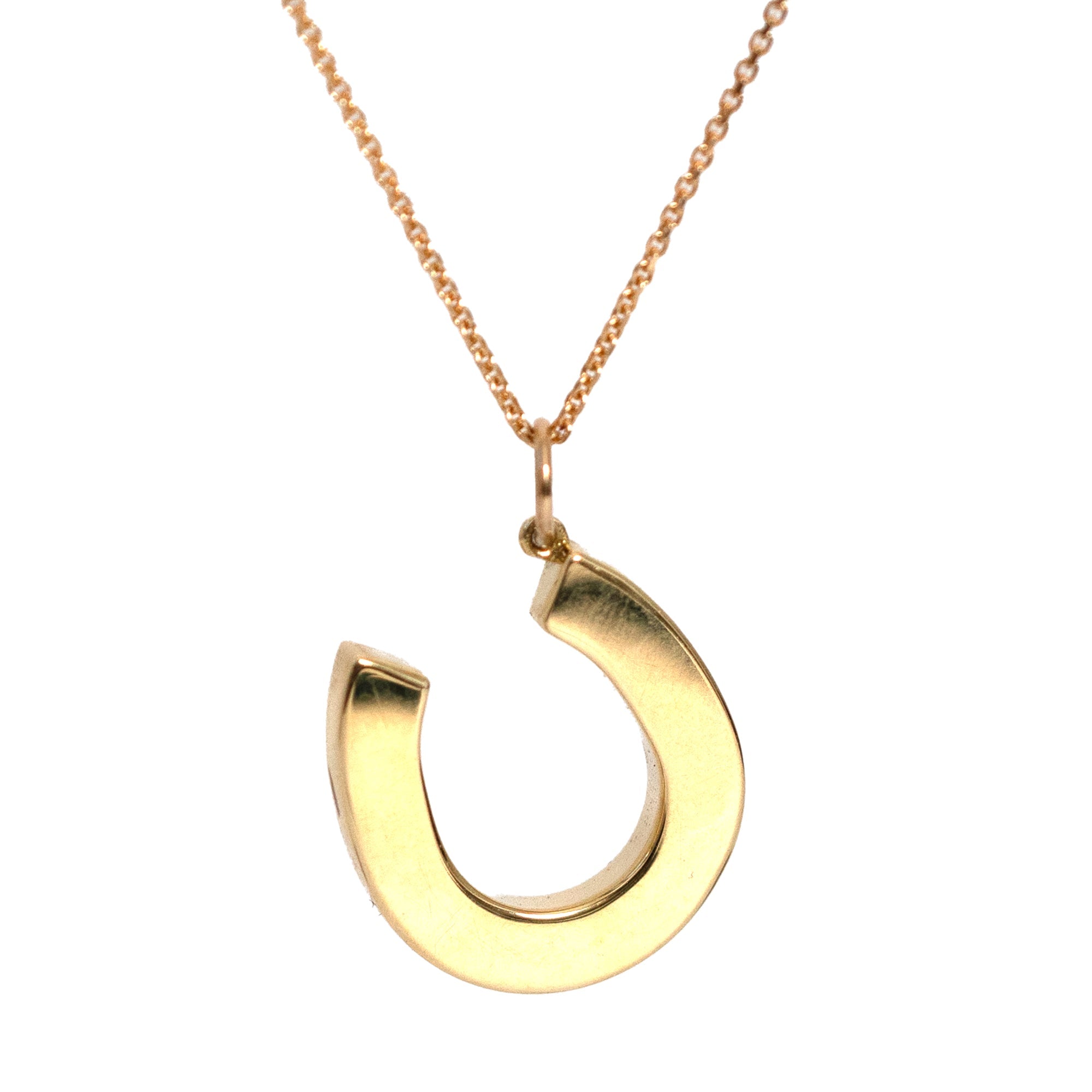 Constance Horseshoe 0.28 Carat Diamond and Pearl 14K Gold Pendant Necklace, view 5