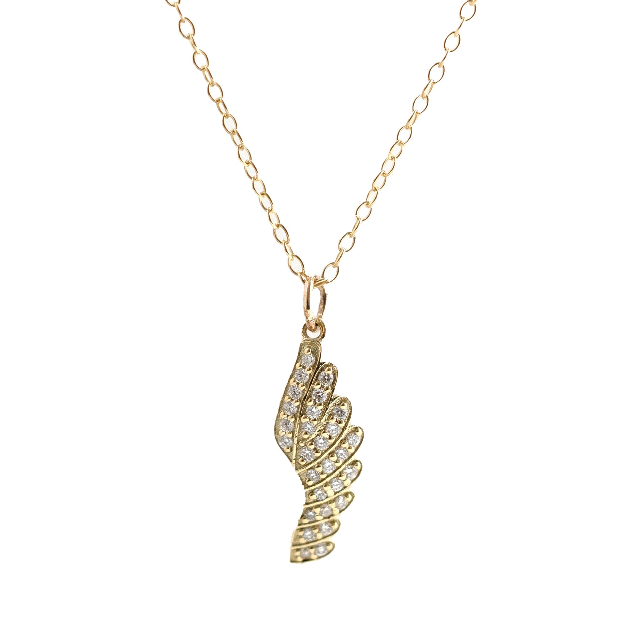 Constance Wing 0.14 Carat Diamond 14K Gold Pendant Necklace, view 9