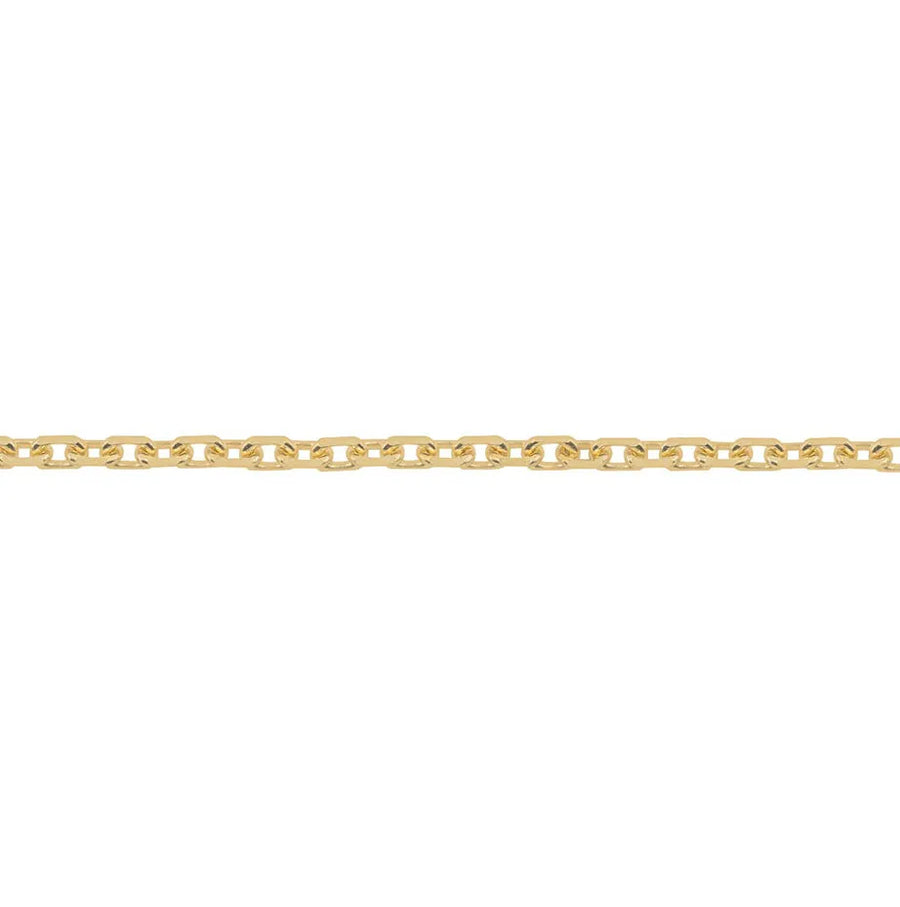 18ct Gold Diamond Cut Trace Chain - Mayveda Jewelry