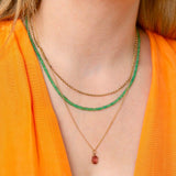 Emerald 18ct Gold Gemstone Necklace