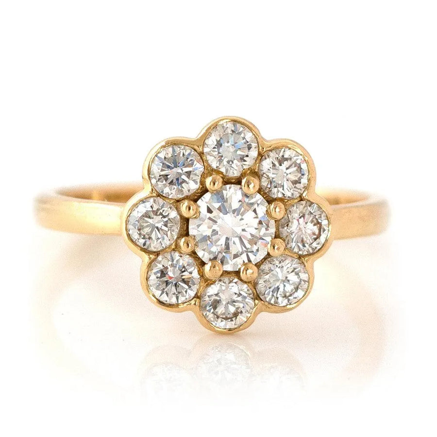 Bloom 18ct Gold Flower Ring - Mayveda Jewelry