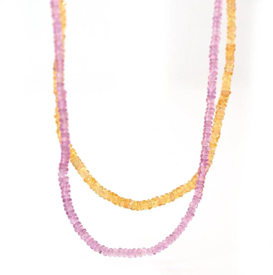 Beaded Yellow Sapphire Necklace - Mayveda Jewelry