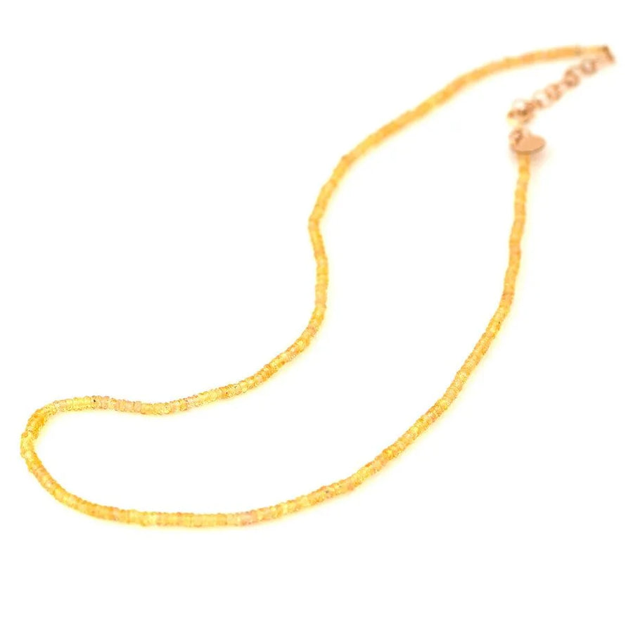 Beaded Yellow Sapphire Necklace - Mayveda Jewelry