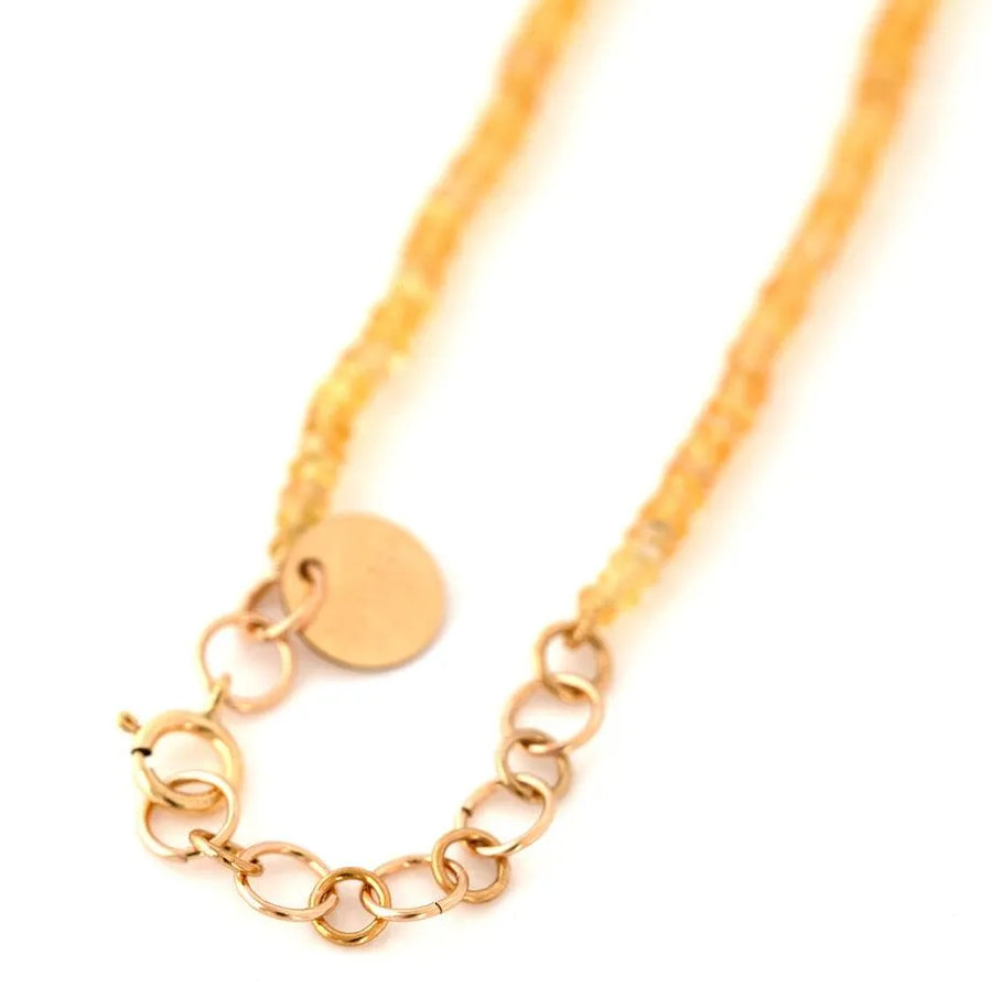 Beaded Yellow Sapphire Necklace - Mayveda Jewelry