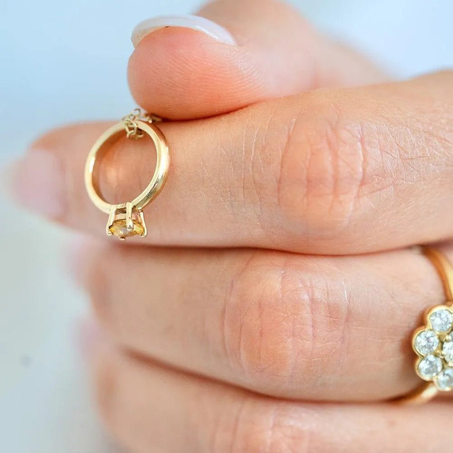 Limited Edition 9ct Gold Sapphire Ring Necklace