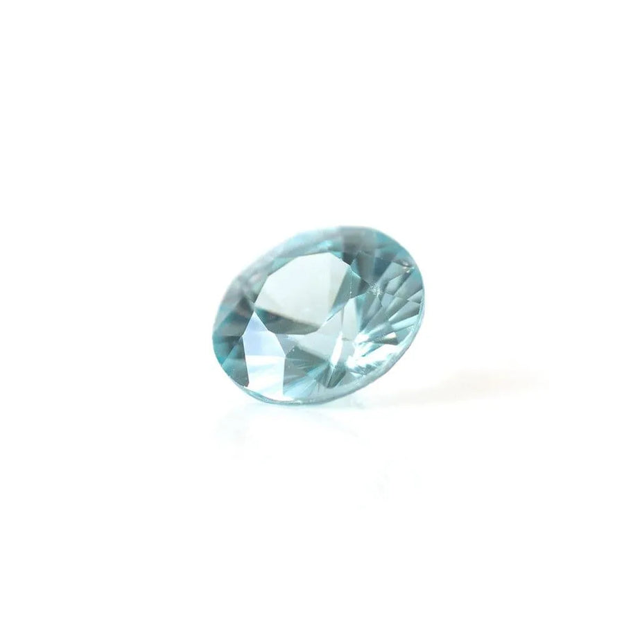 Blue Zircon 1.11ct Round Gemstone - Mayveda Jewelry