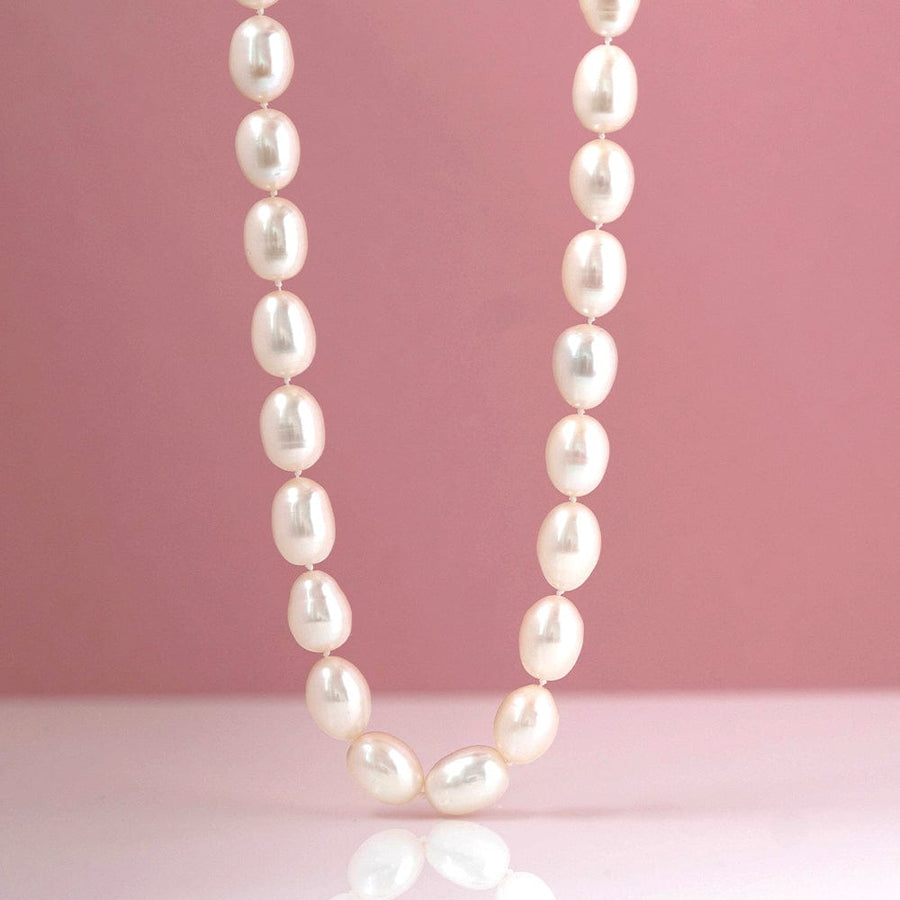 Mayveda Jewelry Handmade Pearl 9ct Gold Beaded Necklace Mayveda Jewellery