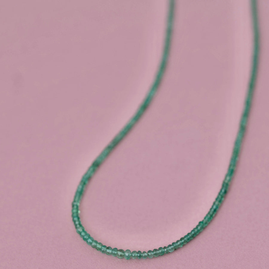 MAYVEDA Necklaces Emerald 18ct Gold Gemstone Necklace Mayveda Jewellery