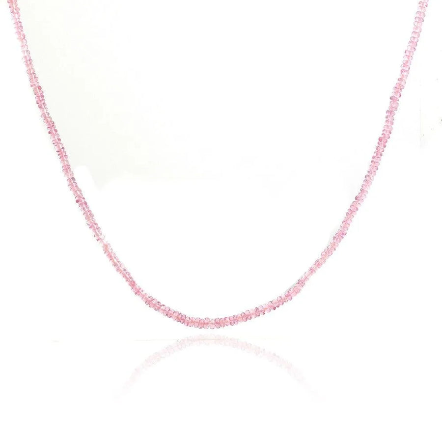 Beaded 18ct Pink Sapphire Necklace - Mayveda Jewelry