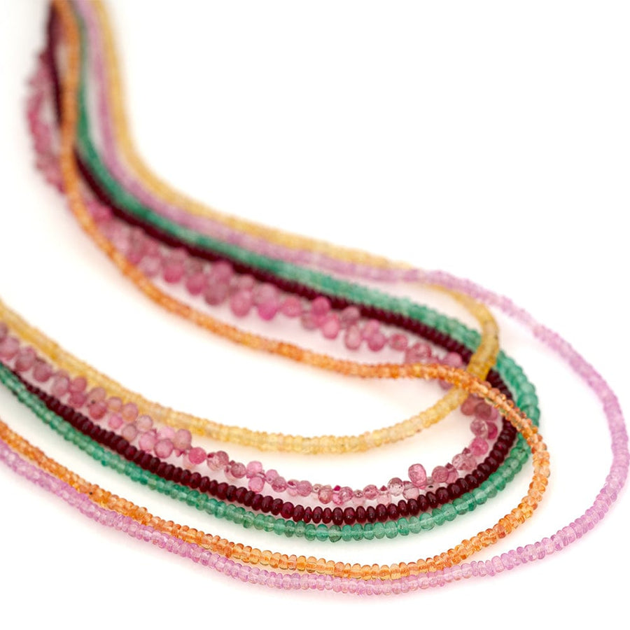 MAYVEDA Necklaces Pink Spinel 18ct Gold Gemstone Necklace Mayveda Jewellery
