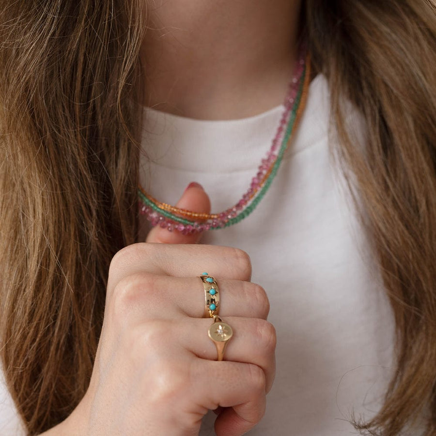MAYVEDA Necklaces Pink Spinel 18ct Gold Gemstone Necklace Mayveda Jewellery