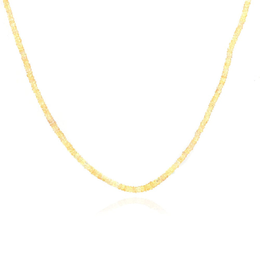 MAYVEDA Necklaces Yellow Sapphire 18ct Gold Gemstone Necklace Mayveda Jewellery