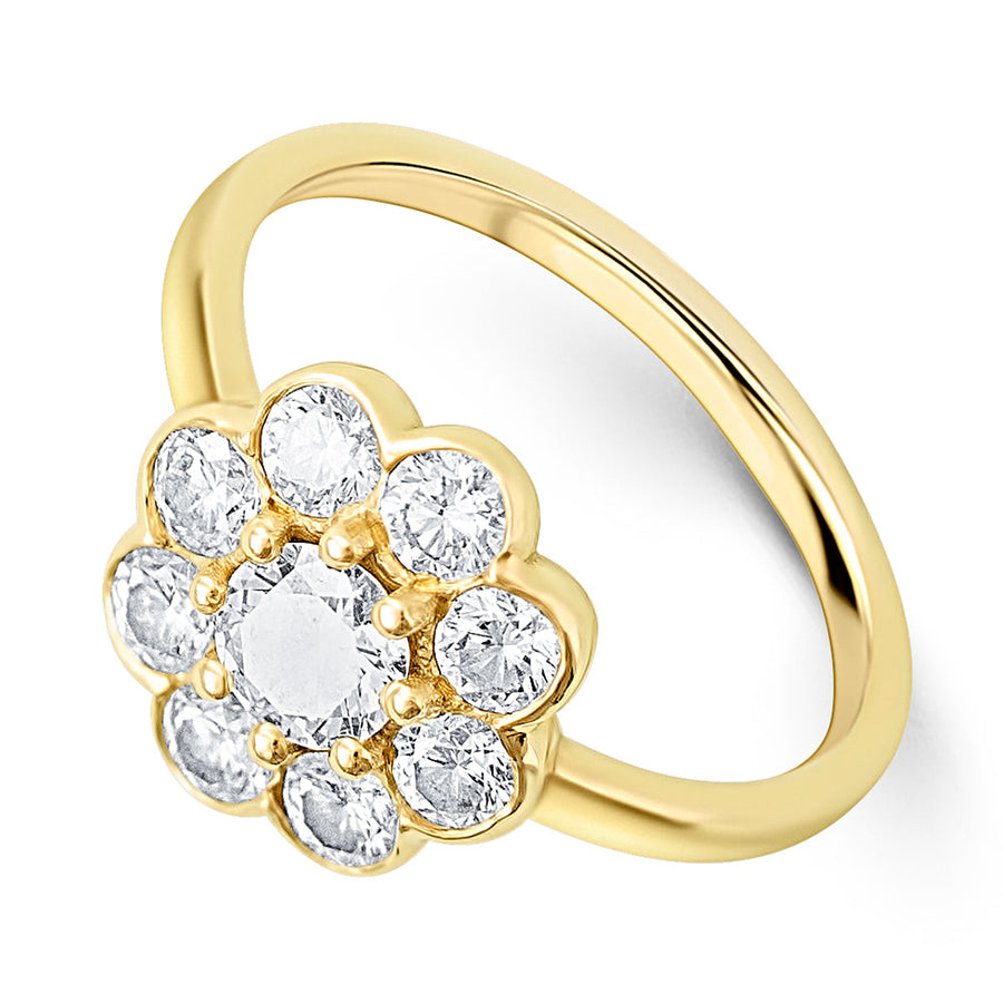 MAYVEDA Rings Bloom 18ct Gold Flower Ring Mayveda Jewellery