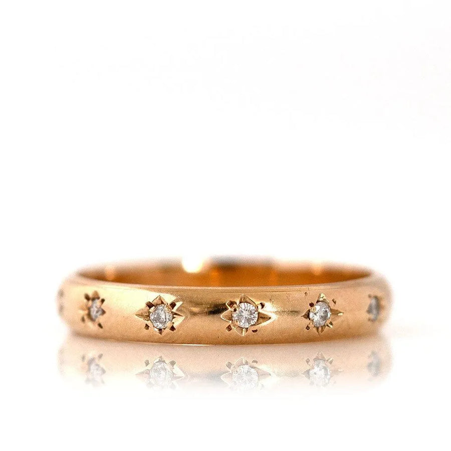 Celestial 18ct Gold Diamond Star Ring - Mayveda Jewelry